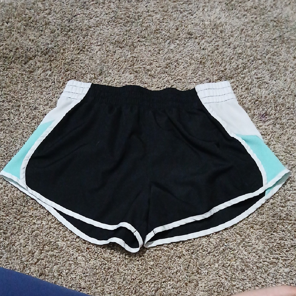 Women's Black and White Athletic Shorts